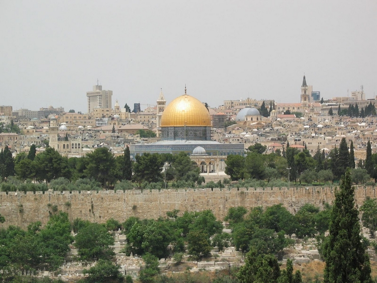 القدس - قبة الصخرة - عرض من جبل الزيتون