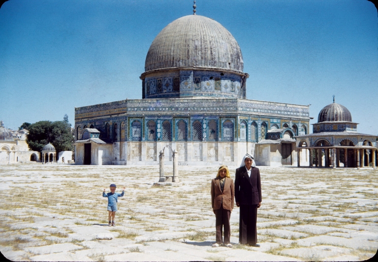 القدس - قبة الصخرة - قبل طلي القبة بالذهب  قبل 1952-1953م