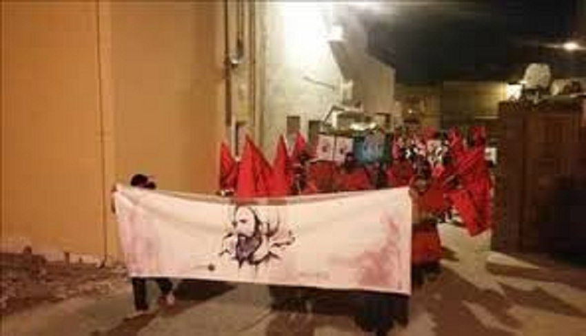 مسيرات تأبينيّة للشهيد النمر تعمّ انحاء البحرين