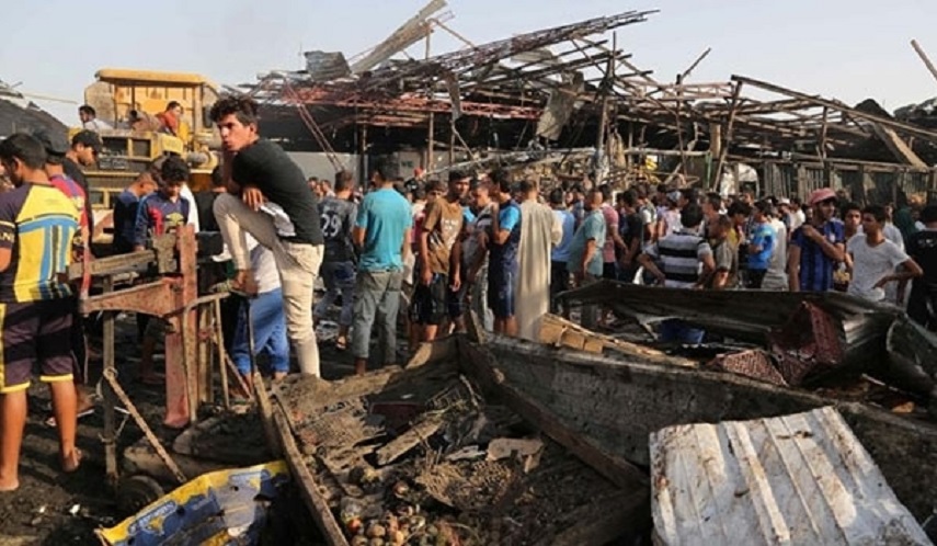 استشهاد واصابة 19 عراقيا بتفجير ارهابي في سوق شعبية شرقي بغداد