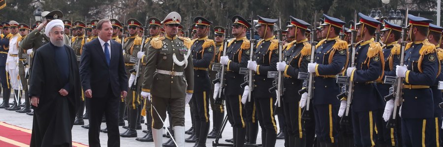  الرئيس روحاني يستقبل رسميا رئيس وزراء السويد في طهران