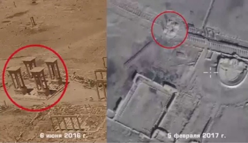 الدفاع الروسية: “داعش” يسعى لتدمير آثار تدمر المتبقية