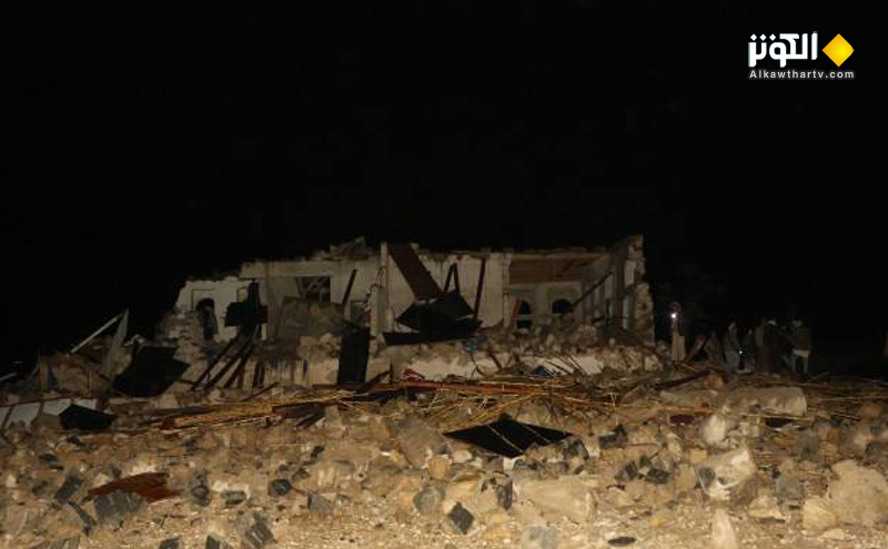 بالصور..جريمة جديدة للعدوان السعودي باستهداف عزاء نسائي في صنعاء