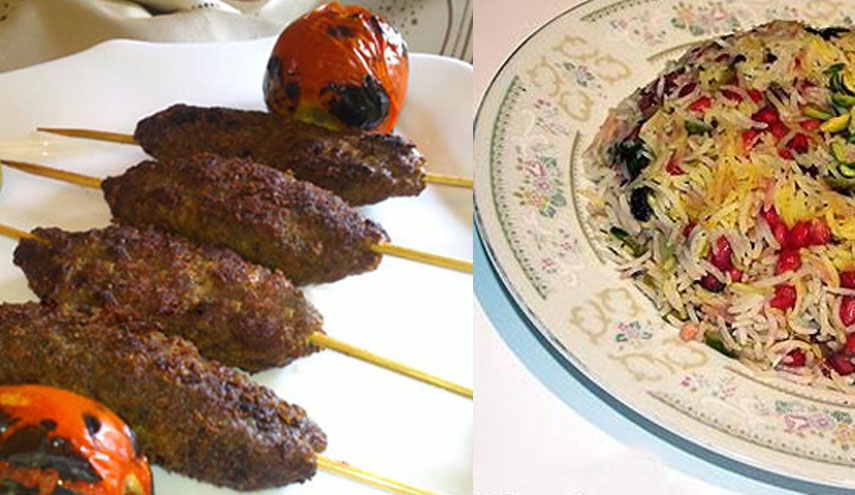 طرز تهيه 2 غذاي معروف لبناني: كباب چوبي و پلوي مرغ و بادنجان
