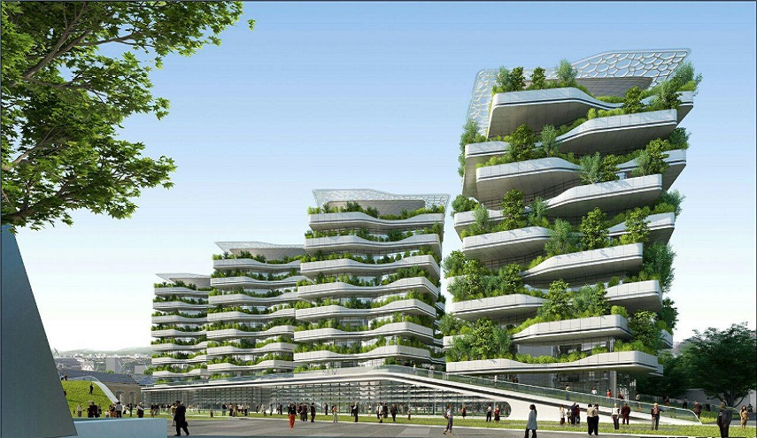  صورة : الصين تبني غابة عمودية !!