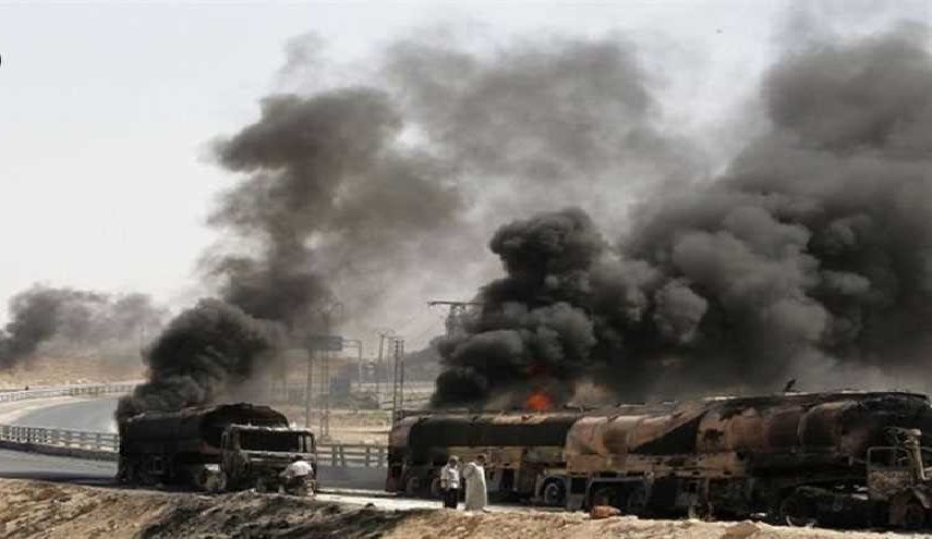 تدمير شاحنة لداعش محملة بمواد سامة في حسنكوي بتلعفر 