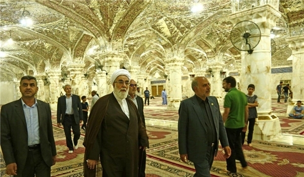 بالصور .. رئيس مكتب قائد الثورة يتفقّد مشروع توسعة الحرم العلوي في النجف الاشرف