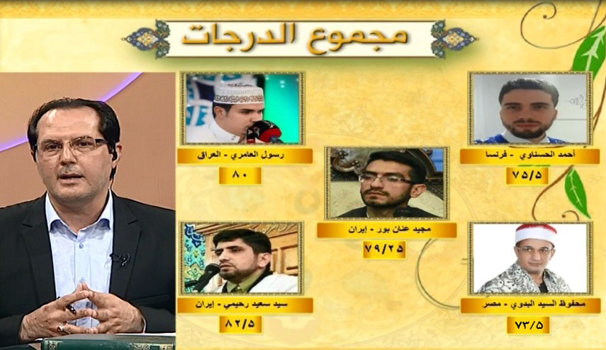 درجات المتسابقين في اليوم الخامس من المسابقة القرآنية الرمضانية