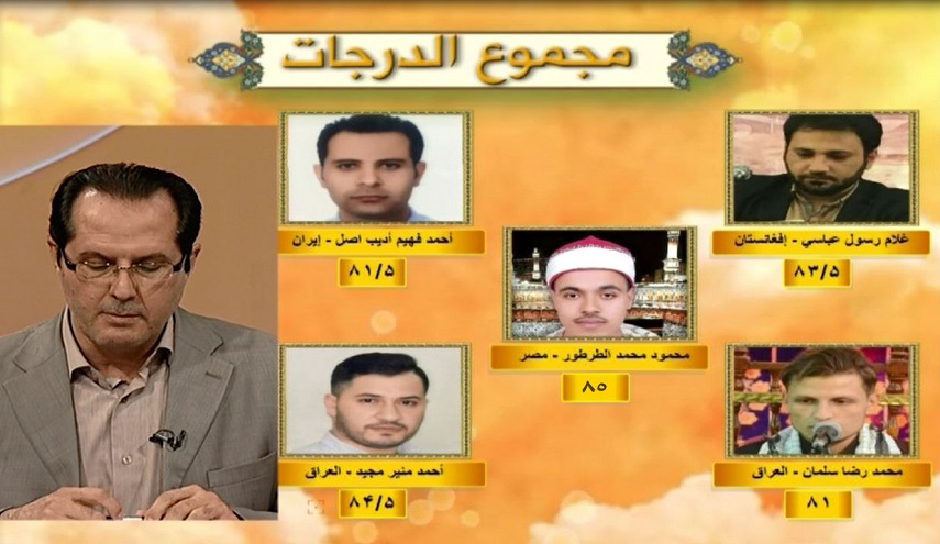 درجات المتسابقين لليوم العاشر