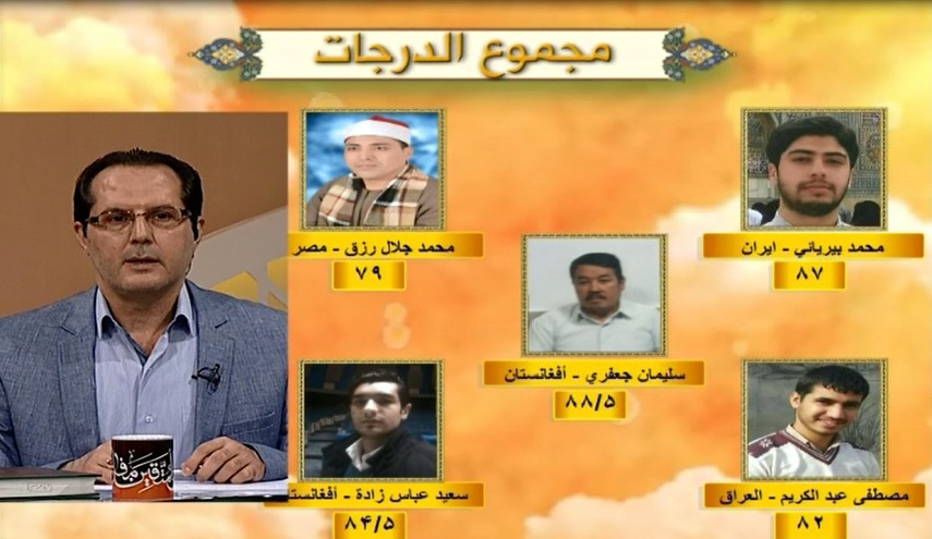 درجات المتسابقين لليوم الخامس عشر