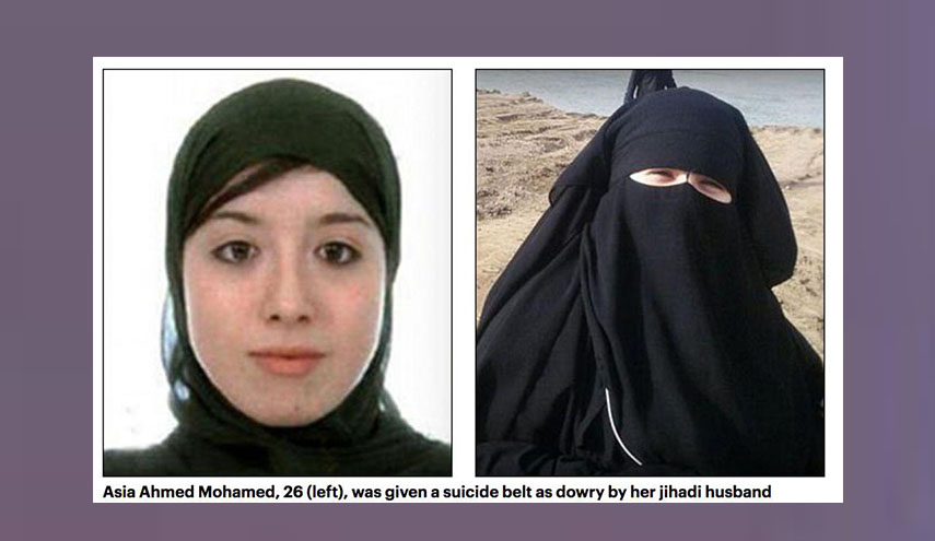 داعشي يقدم لفتاة اسبانية "حزام ناسف" كمهر للزواج