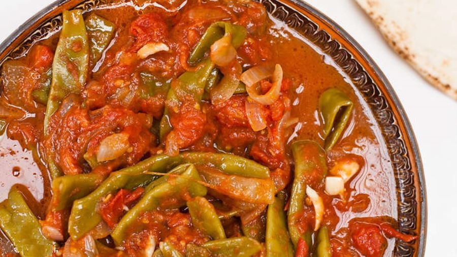 خورش باقلا سبز  لبنانی 