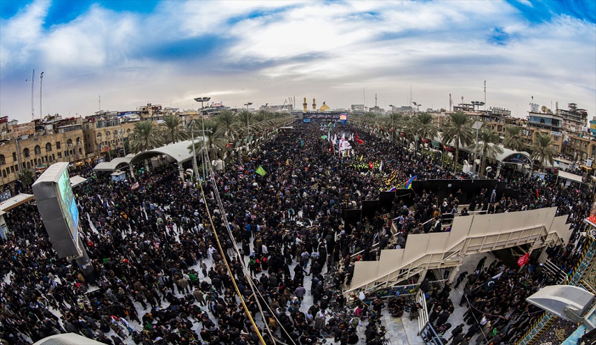 صحنا الزهراء والعقيلة عليهما السلام يستضيفان عشرات آلاف زوار الاربعينية