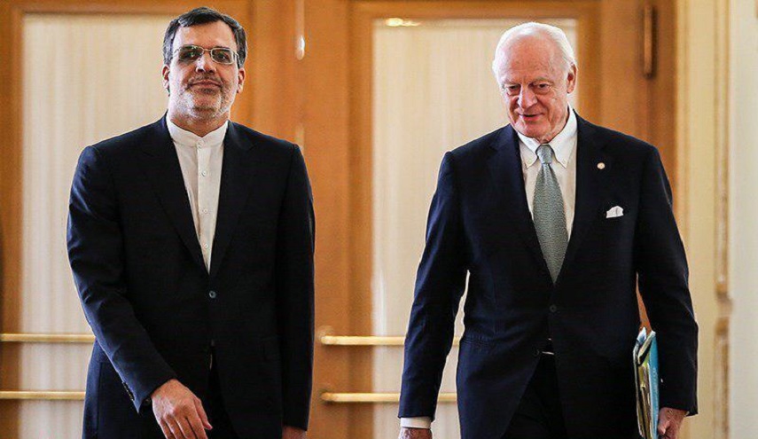 دي ميستورا يبحث في طهران مستجدات الاوضاع في سوريا والمنطقة