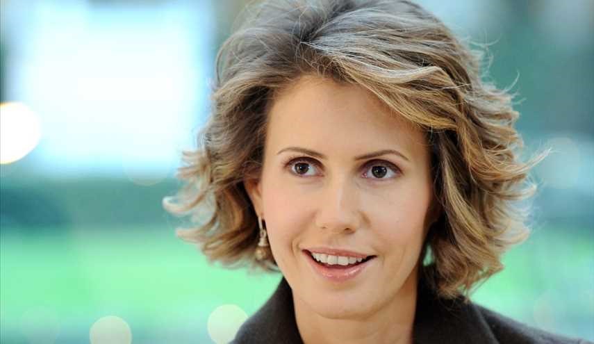 هكذا دعمت أسماء الاسد المنتخب السوري في مباراته اليوم...