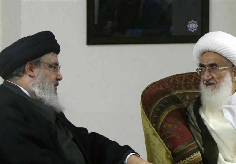 السيد نصر الله يلتقي المرجع الديني آية الله نوري همداني