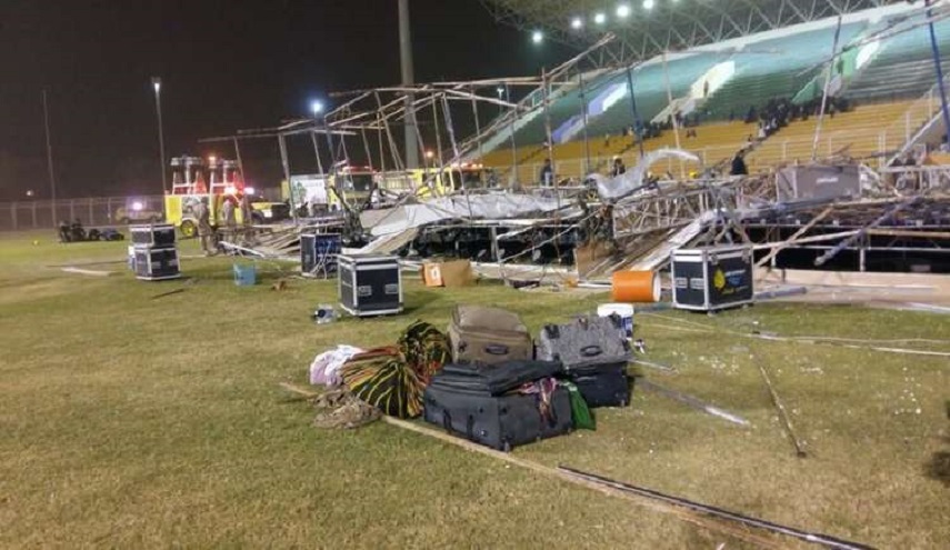 تأجيل حفل بمناسبة العيد الوطني السعودي بسبب انهيار المسرح!