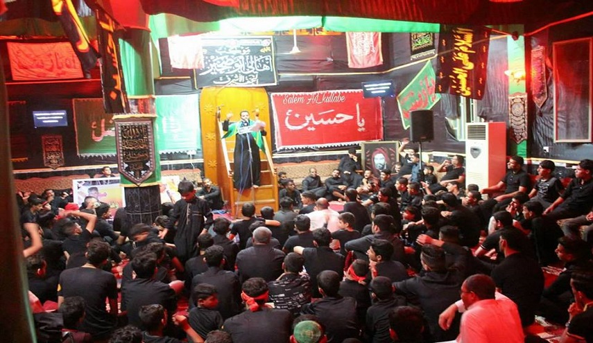 بالصور...موكب عزاء أهالي أبو صخير في النجف الاشرف