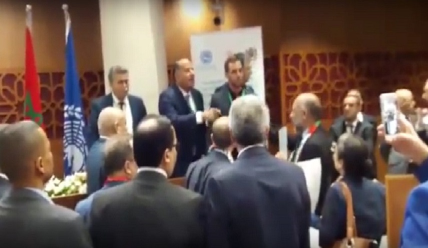 وزير الحرب الصهيوني في البرلمان المغربي.. صخب وفوضى واحتجاجات!