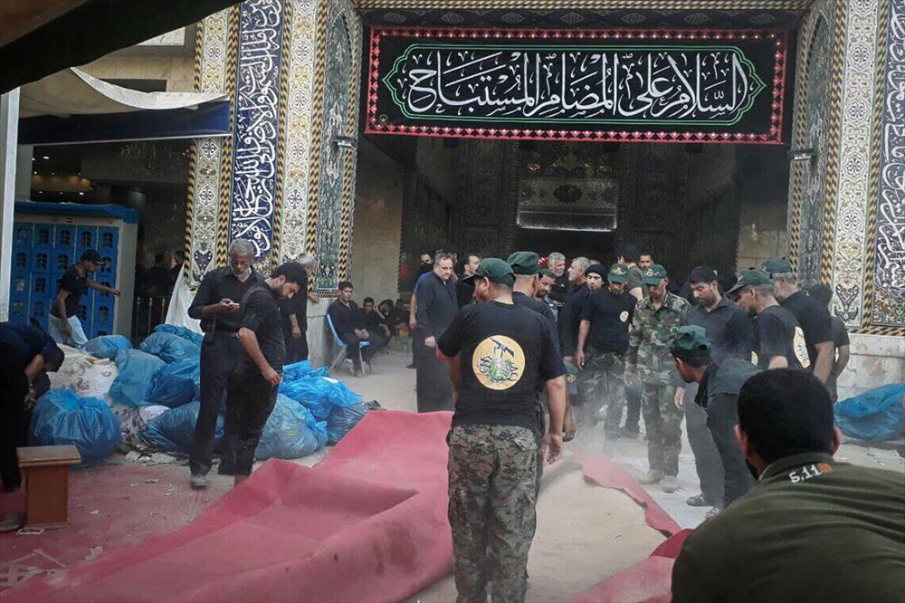  رزمندگان نُجَباء به استقبال زائران اربعین حسینی  رفتند