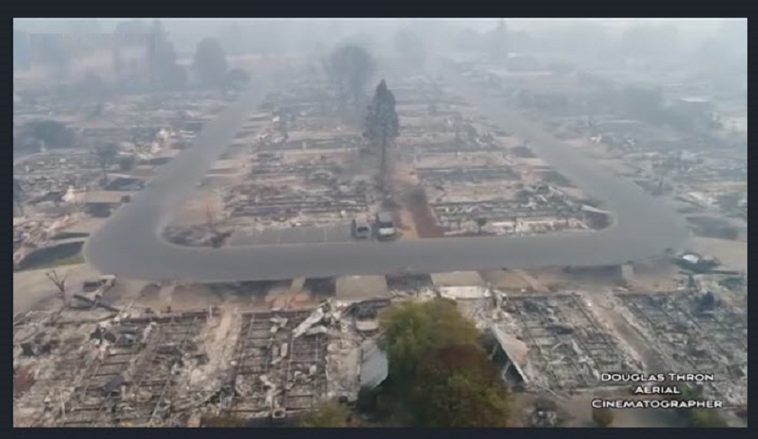 لقطات جوية توثق حرائق كاليفورنيا