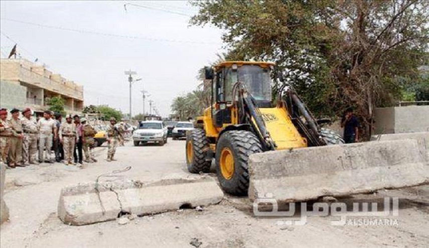عمليات بغداد تعيد فتح شارع رئيسي بالمنصور واغلب ازقة الاعظمية
