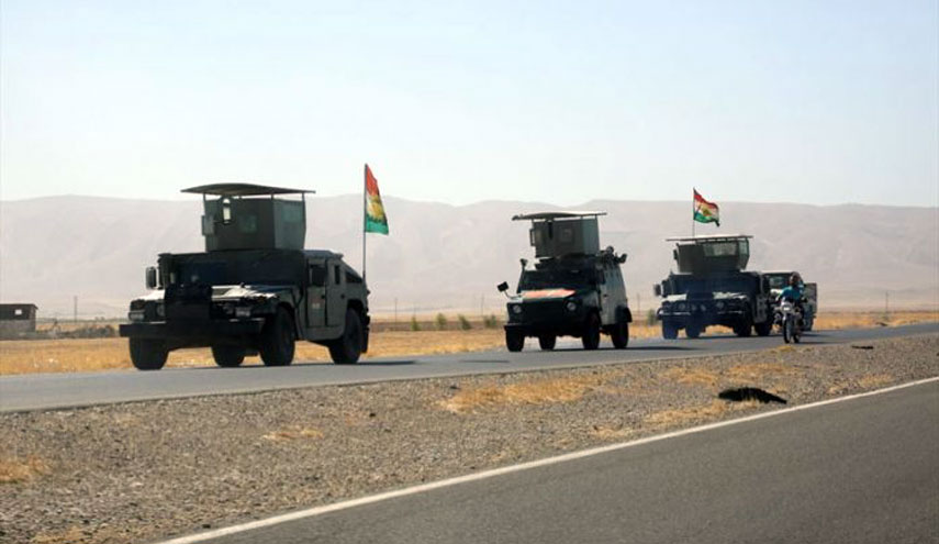 بالصور.. تعزيزات لبيشمركة بارزاني بمعدات أميركية تتوجه إلى جنوب الموصل 