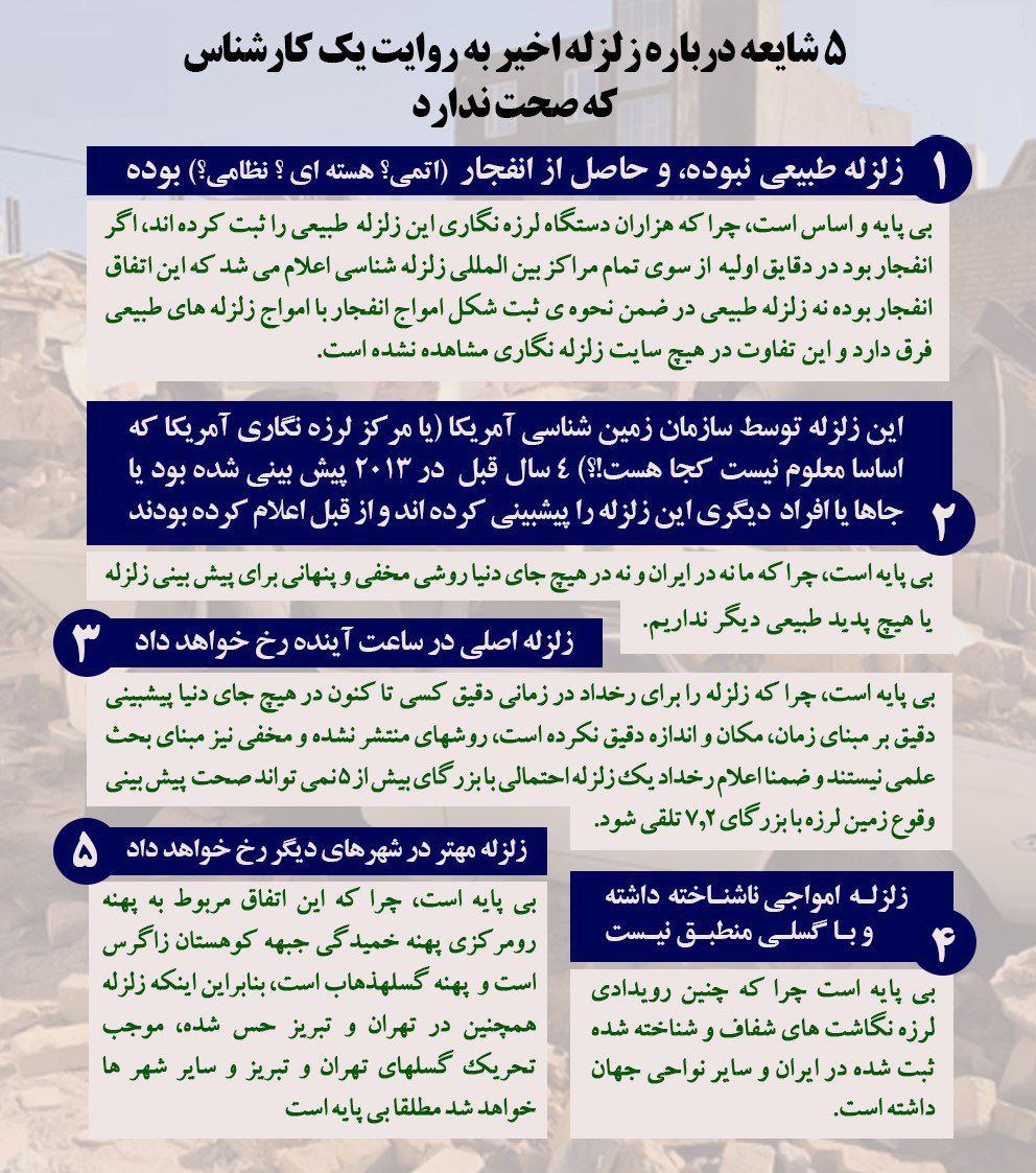 5شايعه درباره زلزله اخير  كه صحت ندارد