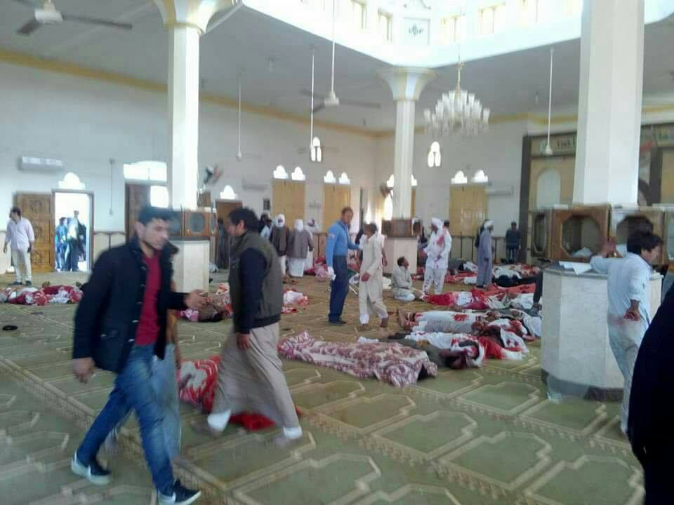 مسجد الروضه كه هدف حمله تروريستي قرار گرفت+عكس