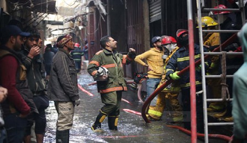 بالصور.. آثار حريق الشورجة الكبير وسط بغداد