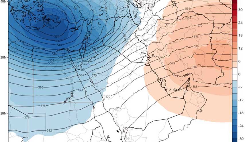 العراق.. توقعات بأجواء غائمة وأمطار وانخفاض في درجات الحرارة في اليومين المقبلين