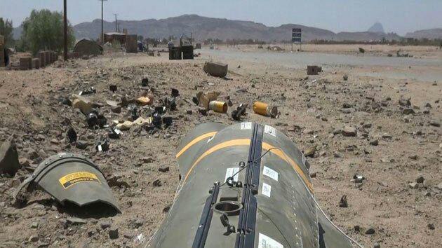 بمب‌هاي خوشه‌اي آمريكا در اطراف شهر صنعا 