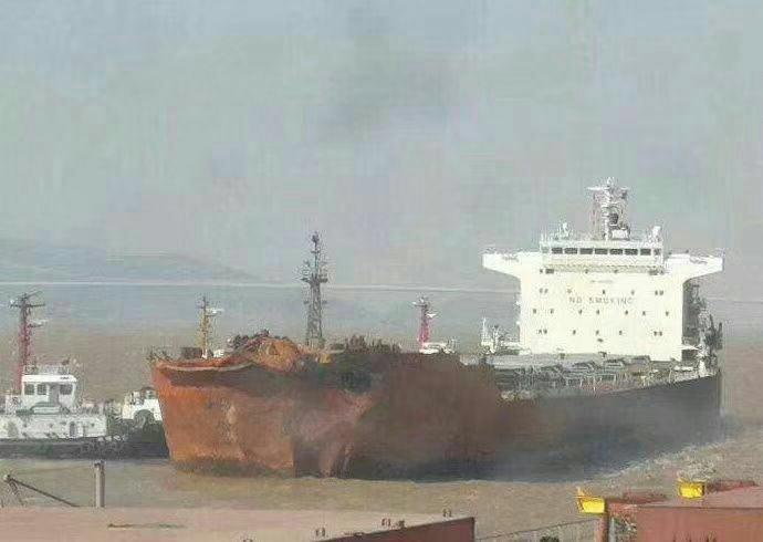 تصوير كشتي  چيني كه موجب غرق سانچي شد