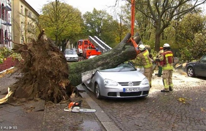 العواصف تخلف قتلى وتشل حركة المطارات والقطارات في أوروبا