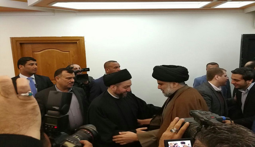 بالصور.. السيد عمار الحكيم يستقبل السيد الصدر