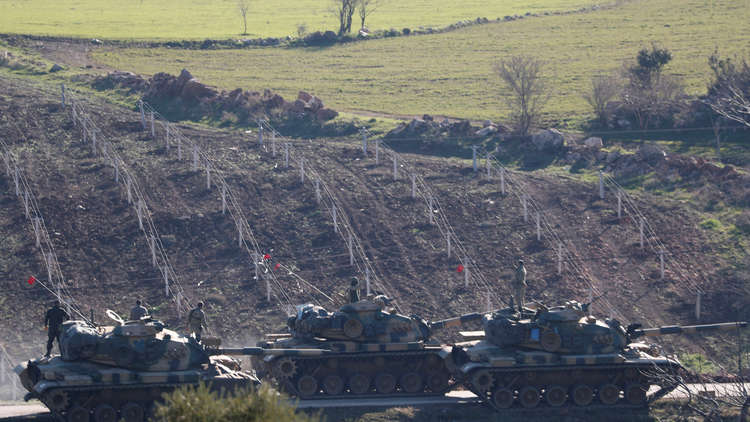 وحدات الحماية الكردية تدمر دبابة تركية في عفرين