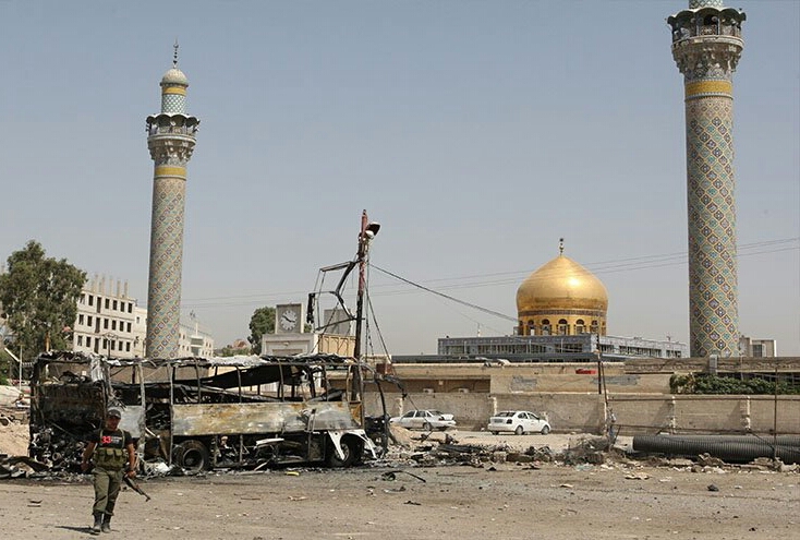 سقوط قذيفتين صاروخيتين بمنطقة السيدة زينب(ع) بريف دمشق