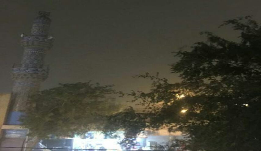 العاصفة الترابية تصل الى العاصمة بغداد