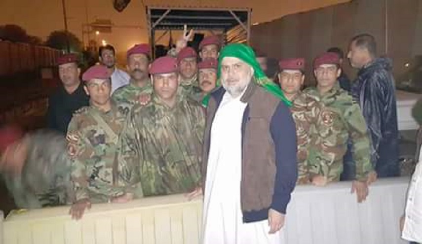 بالصور.. مقتدى الصدر يتفقد القوات الأمنية المتواجدة في المنطقة الخضراء