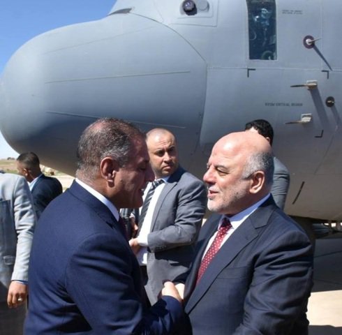 رئيس الوزراء العراقي حيدر العبادي في مدينة تكريت