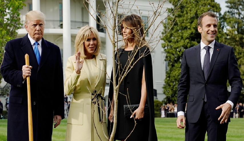 شاهد.. ماكرون في واشنطن، ماذي يحمله معه غير بريجيت!!