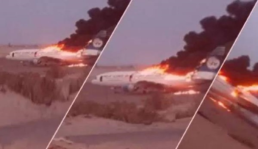 احتراق طائرة مدنية في هجوم مسلح بمدينة سبها الليبية