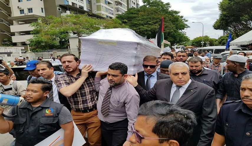 تشييع جثمان العالم الفلسطيني الشهيد خالد البطش في ماليزيا