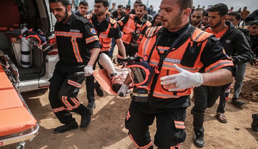  إصابات بالرصاص الحي والاختناق على حدود القطاع 