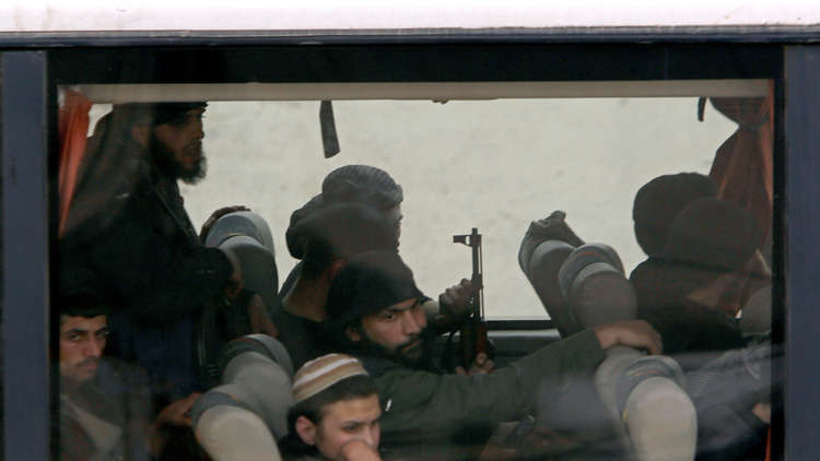 إخراج الدفعة الرابعة من المسلحين من بلدات جنوب دمشق