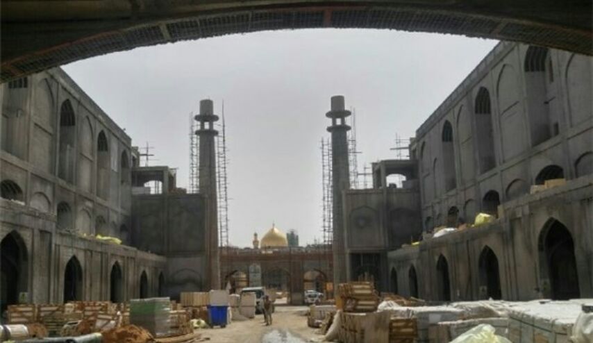 المهندسون الايرانيون يواصلون جهودهم في مشروع توسعة مرقد الإمام علي (ع)