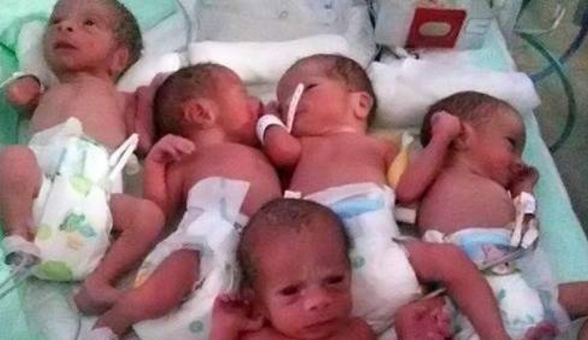 سيدة ايرانية تلد 6 توائم! 