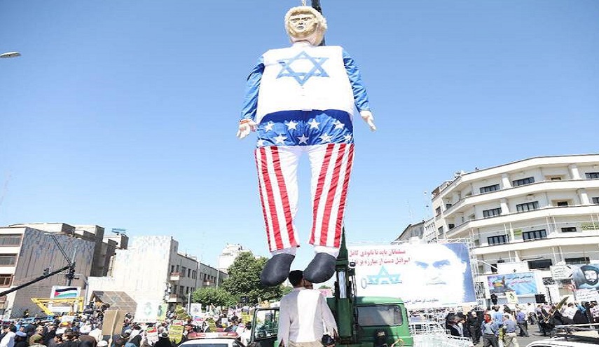 إعدام الرئيس الاميركي في شوارع طهران! 