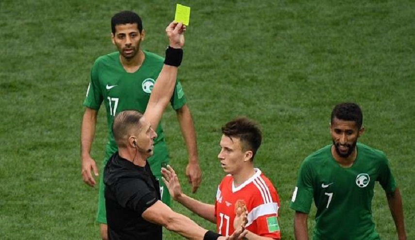 أول بطاقة صفراء في مونديال روسيا 2018