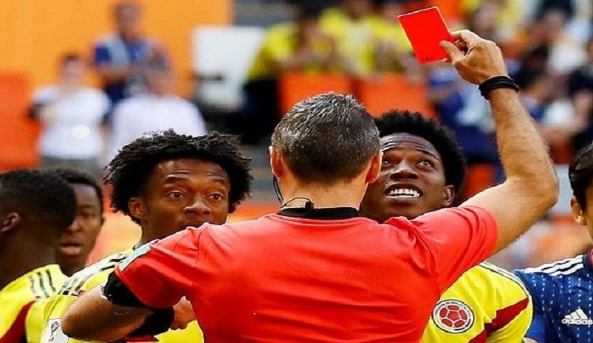 لاعب كولومبيا مهدد بالقتل بعد طرده في مباراة اليابان